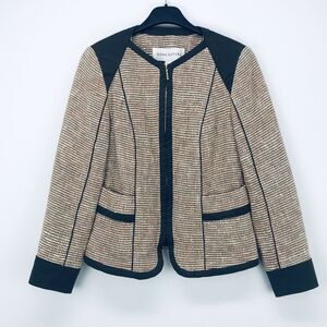 Doncaster 8 Jacket Tweed Padded Shoudlers Zip Up